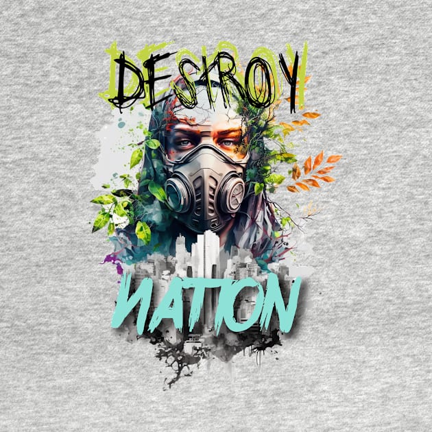 Street Art: Destroy Nation Graffiti Tagging by Snoe